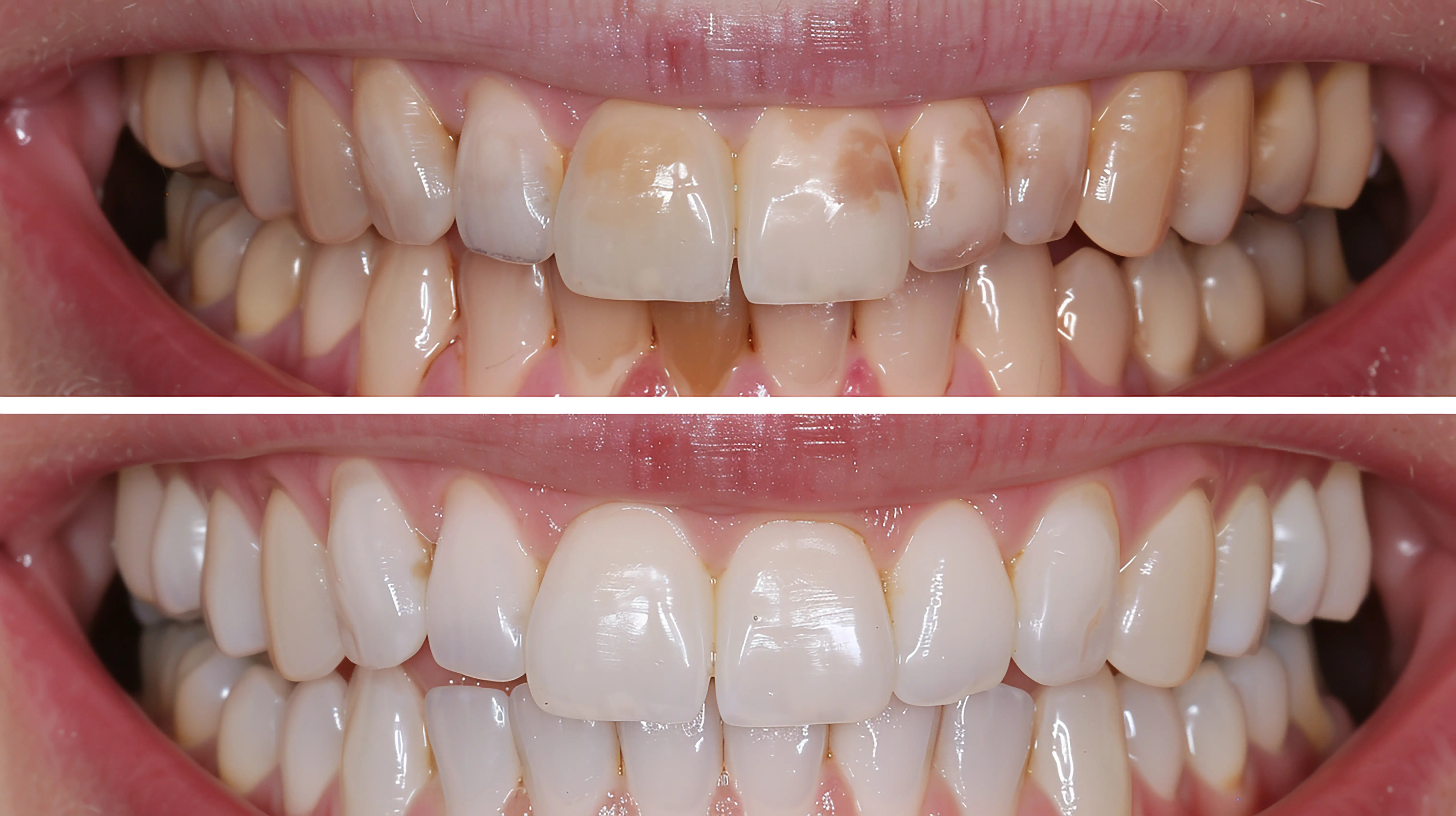 Veneers before and after
