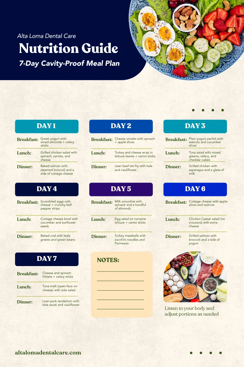 Meal Plan to prevent cavities