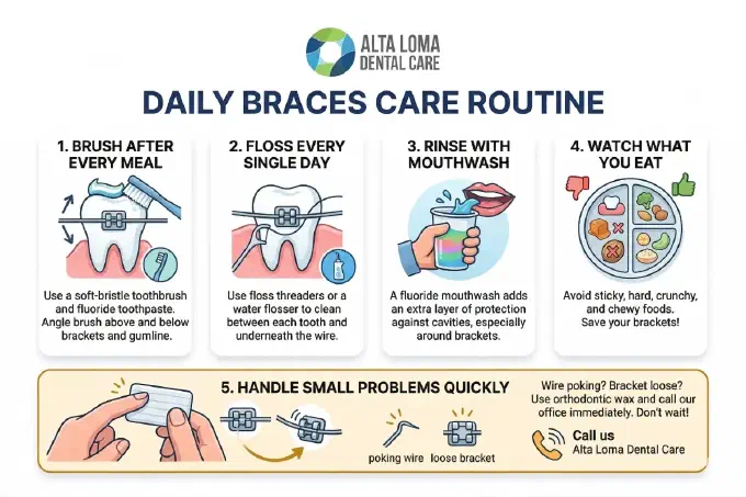 Image of Daily Care routine for Braces