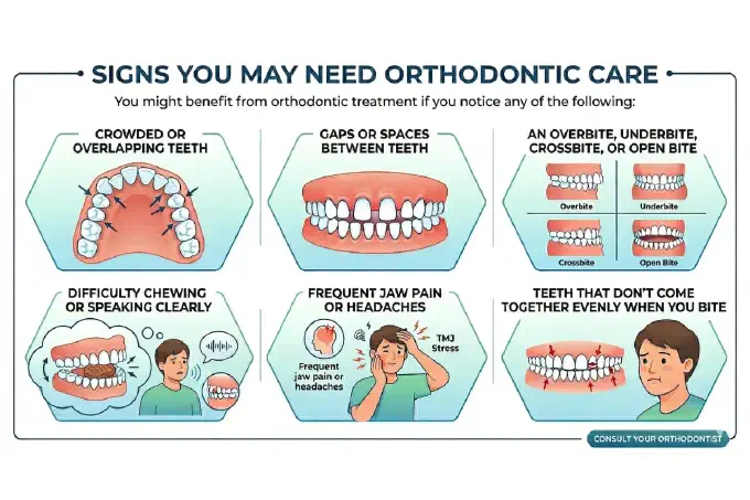 Illustration of Signs that you need an Orthodontics
