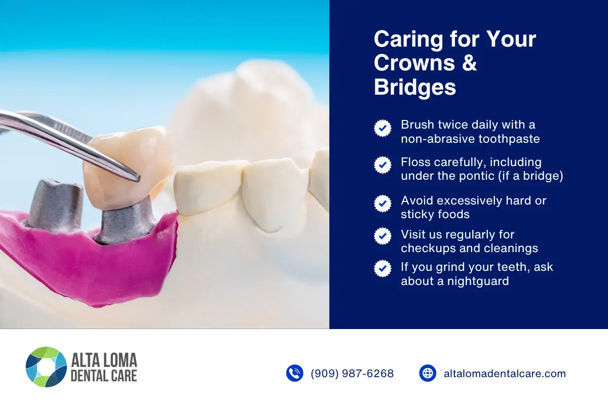 Crowns and Bridges caring tips